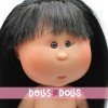 Muñeca Nines d'Onil 23 cm - Little Mia con pelo liso negro con flequillo - Sin ropa