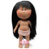 Muñeca Nines d'Onil 23 cm - Little Mia con pelo liso negro con flequillo - Sin ropa