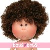 Muñeca Nines d'Onil 23 cm - Little Mia con pelo rizado moreno - Sin ropa