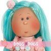 Muñeca Nines d'Onil 30 cm - Mia con pelo azul y vestido rosa