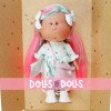 Muñeca Nines d'Onil 30 cm - Mia con pelo rosa y mechas azules con vestido estrellas
