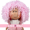 Muñeca Nines d'Onil 30 cm - Mia con pelo lana rosa con mascota