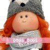 Muñeca Nines d'Onil 30 cm - Mia pelirroja con conjunto gris estrellitas