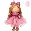 Muñeca Nines d'Onil 30 cm - Mia ARTICULADA - rubia con vestido rosa de tul