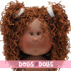 Muñeca Nines d'Onil 30 cm - Mia con pelo lana marrón - Sin ropa