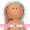 Muñeca Nines d'Onil 30 cm - Mia con pelo rosa y mechas azules - Sin ropa