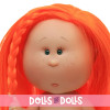 Muñeca Nines d'Onil 30 cm - Mia con pelo liso naranja y trenza - Sin ropa