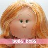 Muñeca Nines d'Onil 30 cm - Mia con pelo pelirrojo ondulado con mechas - Sin ropa