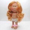 Muñeca Nines d'Onil 30 cm - Mia con pelo pelirrojo ondulado con mechas - Sin ropa
