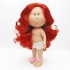 Muñeca Nines d'Onil 30 cm - Mia con pelo rojo ondulado - Sin ropa