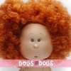 Muñeca Nines d'Onil 30 cm - Mia con pelo pelirrojo rizado con coletas - Sin ropa