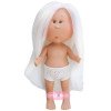 Muñeca Nines d'Onil 30 cm - Mia con pelo blanco liso - Sin ropa