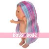 Muñeca Nines d'Onil 30 cm - Mia con pelo liso multicolor - Sin ropa