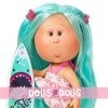 Muñeca Nines d'Onil 30 cm - Mia summer con pelo turquesa y bañador