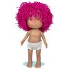 Muñeca Nines d'Onil 30 cm - Pippa con pelo lana fucsia - Sin ropa
