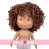Muñeca Nines d'Onil 30 cm - Pippa con pelo lana marrón - Sin ropa