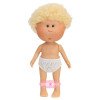 Muñeco Nines d'Onil 23 cm - Little Mio con pelo rubio rizado - Sin ropa