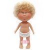 Muñeco Nines d'Onil 23 cm - Little Mio con pelo ondulado rubio - Sin ropa
