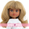 Muñeca Paola Reina 32 cm - Las Amigas Articuladas - Kim con camiseta estampada y falda verde con lunares