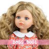 Muñeca Paola Reina 32 cm - Las Amigas - Carla con vestido rojo con flores blancas