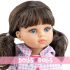 Muñeca Paola Reina 32 cm - Las Amigas - Carol con vestido rosa y chaqueta rosa a cuadros