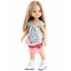 Muñeca Paola Reina 32 cm - Las Amigas - Roxana con vestido azul de flores