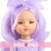 Muñeca Paola Reina 32 cm - Las Amigas - Violeta con vestido lila y puntos blancos