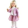 Muñeca Paola Reina 60 cm - Las Reinas - Alma con suéter de corazones, chaqueta rosa y falda rosa