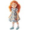 Muñeca Reina del Norte 32 cm - Ana con vestido con estampado natural