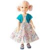 Muñeca Reina del Norte 32 cm - Rosalía con vestido estampado floral y chaleco azul