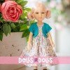 Muñeca Reina del Norte 32 cm - Rosalía con vestido estampado floral y chaleco azul