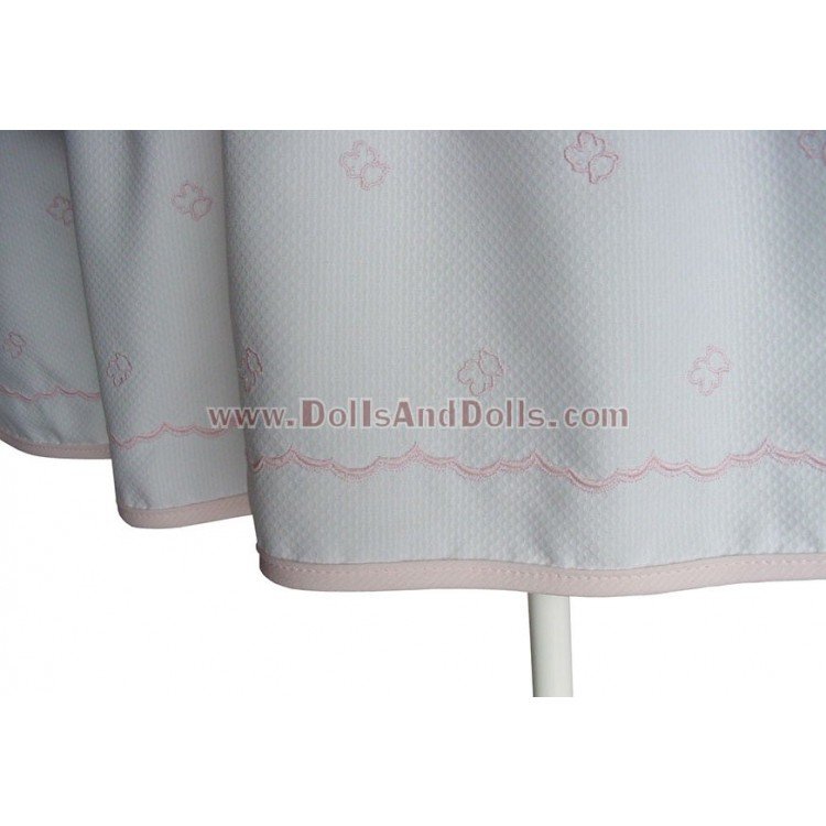 Cuna Moisés blanco rosa metal