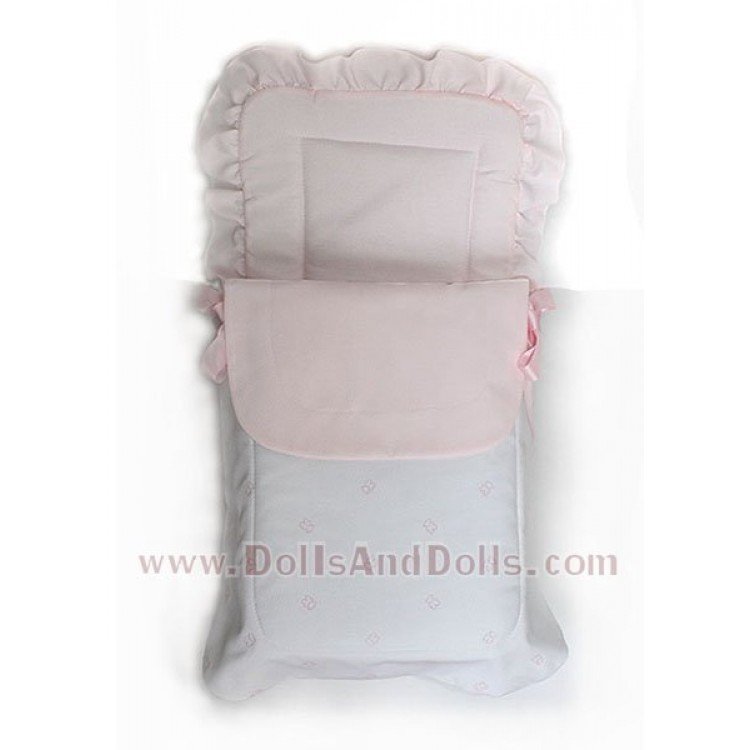 Saco ositos bordados Rosa cochecito Arrue y Bebelux