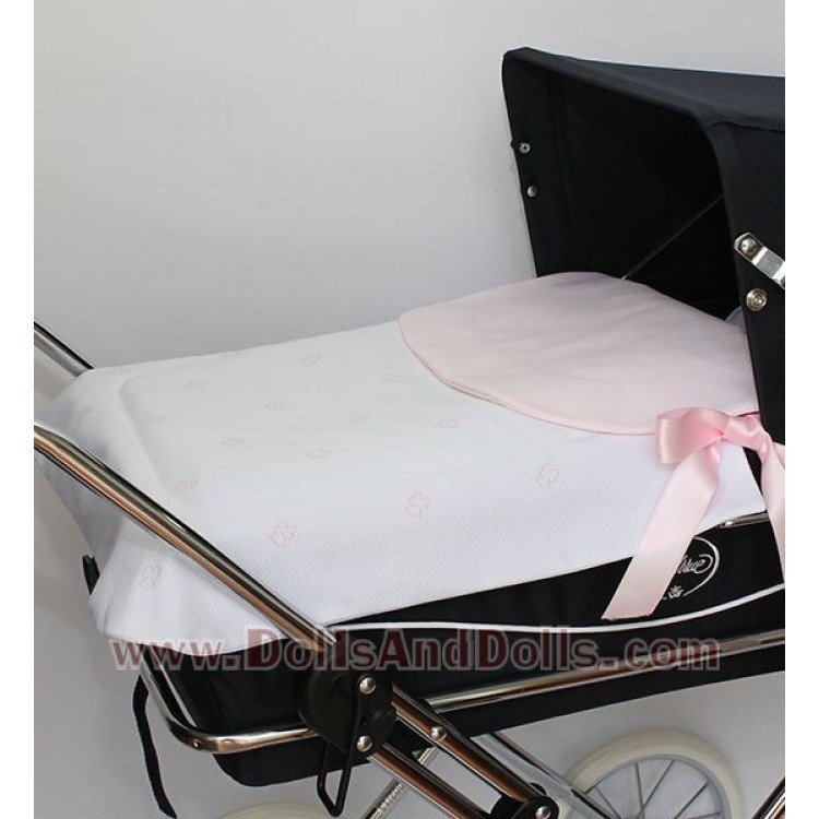 Saco ositos bordados Rosa cochecito Arrue y Bebelux