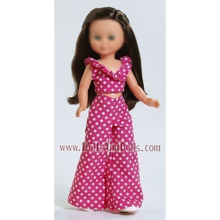 Colección 1: Conjunto pantalón y top volantes rosa lunares