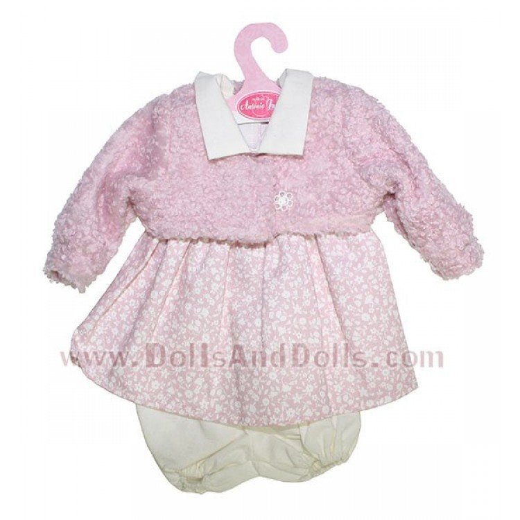 Vestido rosa con chaqueta 40-42 cm