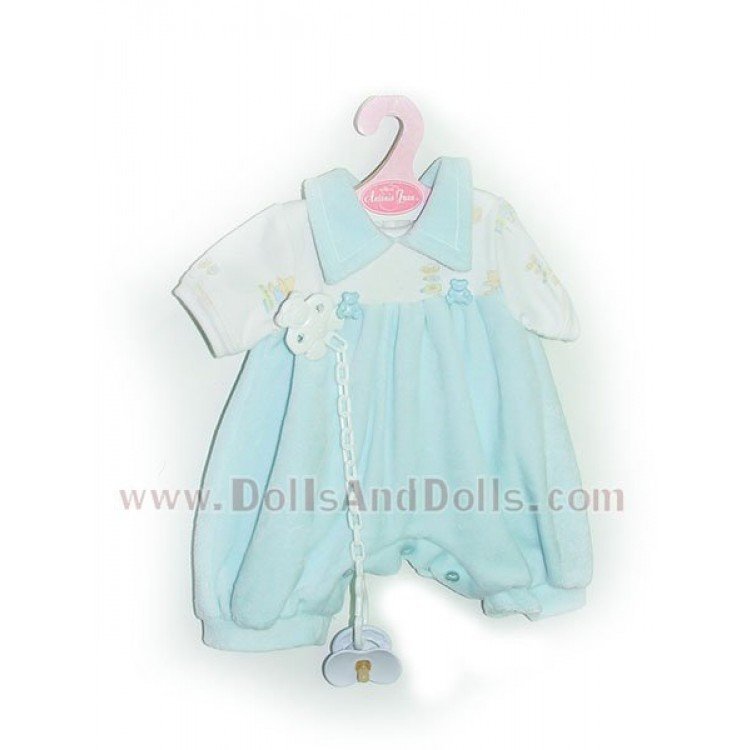 Pelele azul con chupete 40-42 cm