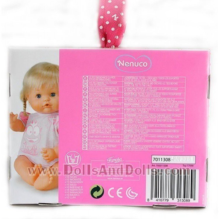 Ropa para muñecos Nenuco 42 cm - Ropita básica - Camiseta rosa