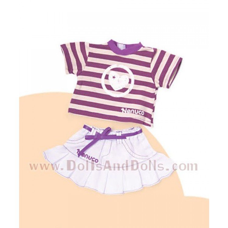 Ropita casual Nenuco -  Conjunto falda con suéter morado