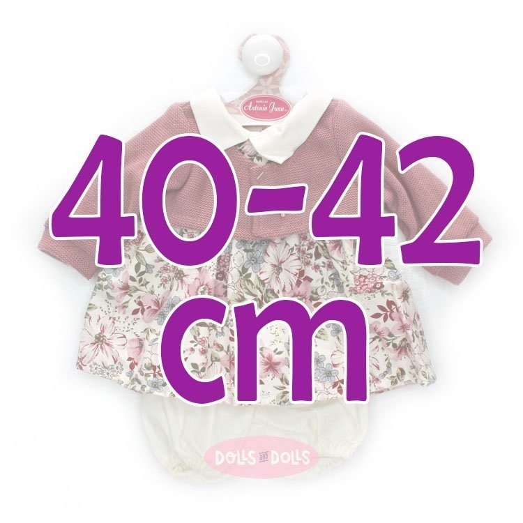 Ropa para muñecos Antonio Juan 40-42 cm - Vestido de flores con con chaqueta de lana