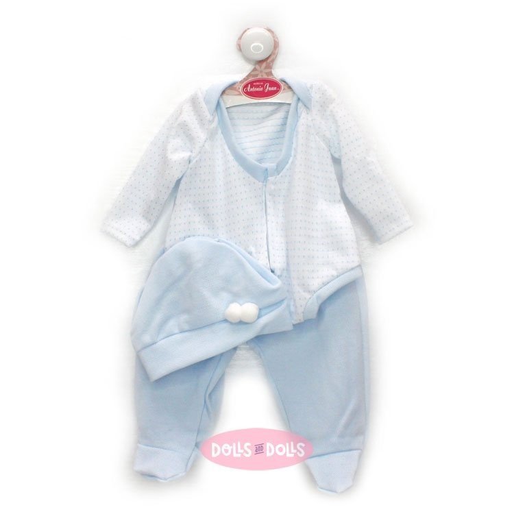 Ropa para muñecos Antonio Juan 40-42 cm - Pijama azul celeste