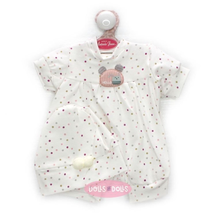 Ropa para muñecos Antonio Juan 40-42 cm - Pijama de lunares de colores