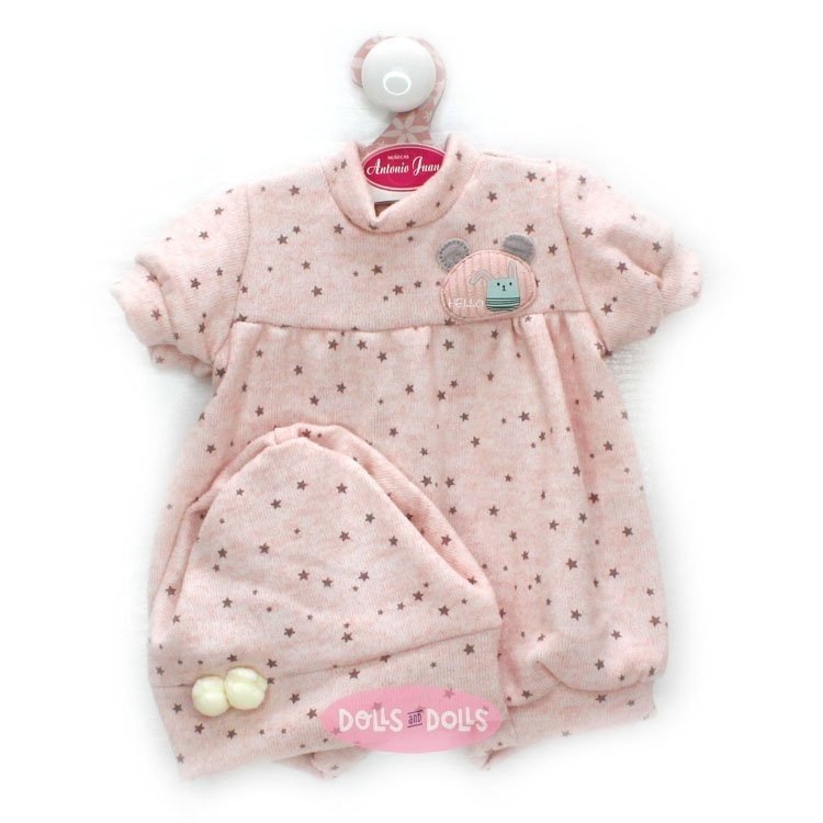 Ropa para muñecos Antonio Juan 40-42 cm - Conjunto rosa con estrellitas