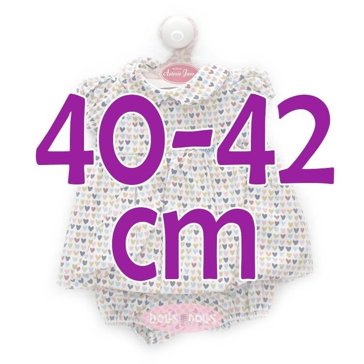 Ropa para muñecos Antonio Juan 40-42 cm - Conjunto de corazones de colores