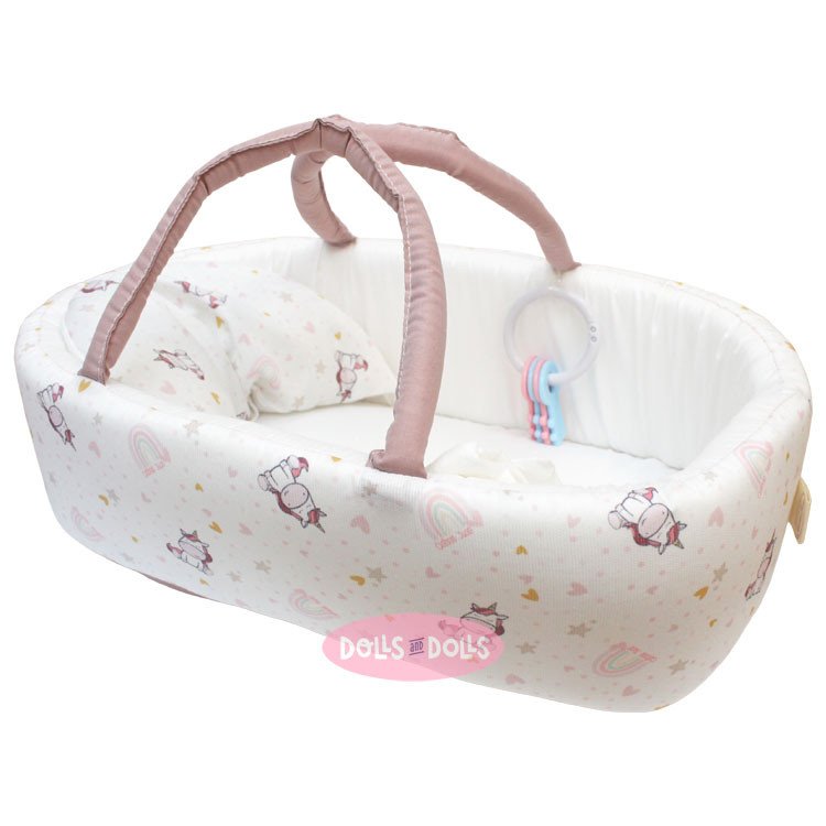 Complementos para muñecas Antonio Juan 40-42 cm - Capazo de unicornios