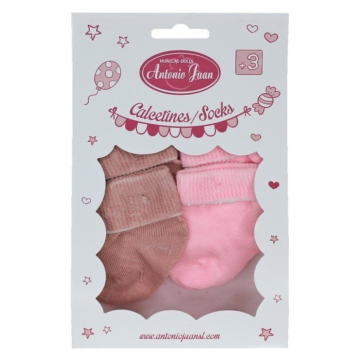 Complementos para muñecos Antonio Juan 40 - 52 cm - Calcetines rosa y rosa suave