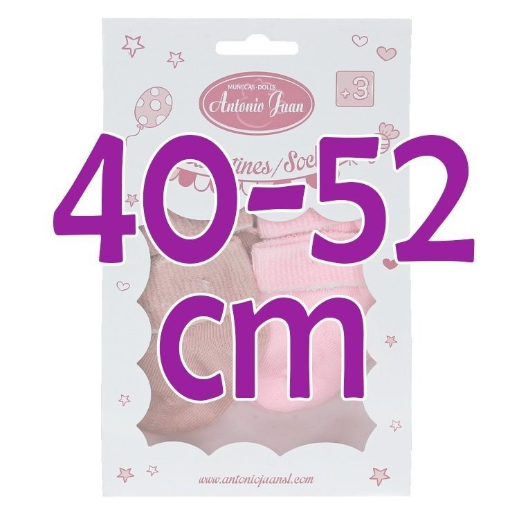 Complementos para muñecos Antonio Juan 40 - 52 cm - Calcetines rosa y rosa suave