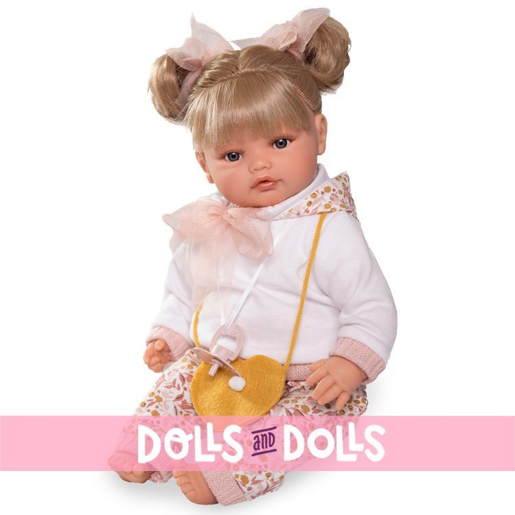 Muñeca Antonio Juan 42 cm - Beni lagrimitas con bolsito