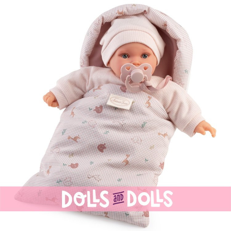 Muñeca Antonio Juan 27 cm - Kika lagrimitas con saco de camping