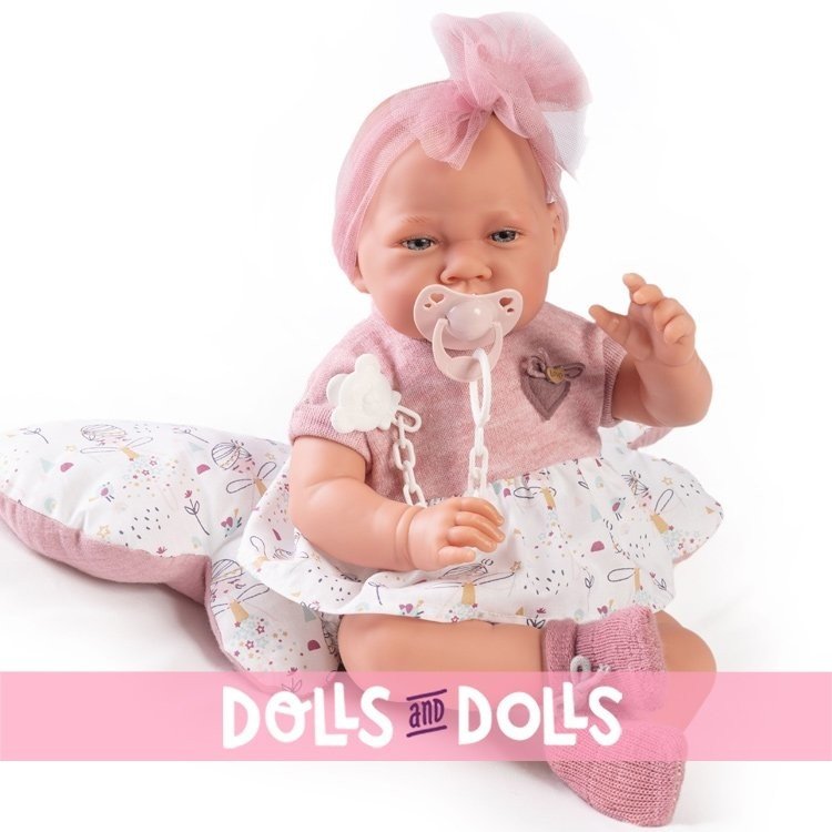 Muñeca Antonio Juan 42 cm - Recién nacida con cojín mariposa